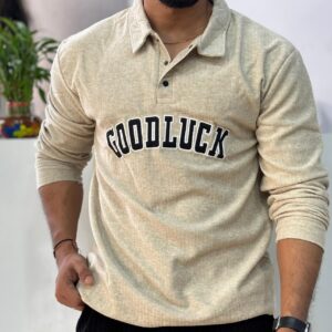 PREMIUM GOODLUCL COTTON COLLAR ZIP FULL SLEEVE TSHIRT